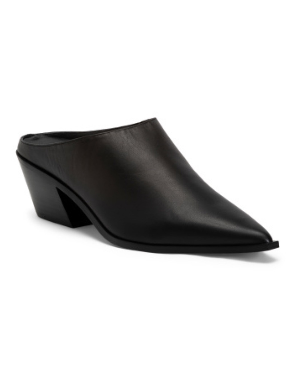 Yosi Samra Savile Leather Pointed Heeled Mules